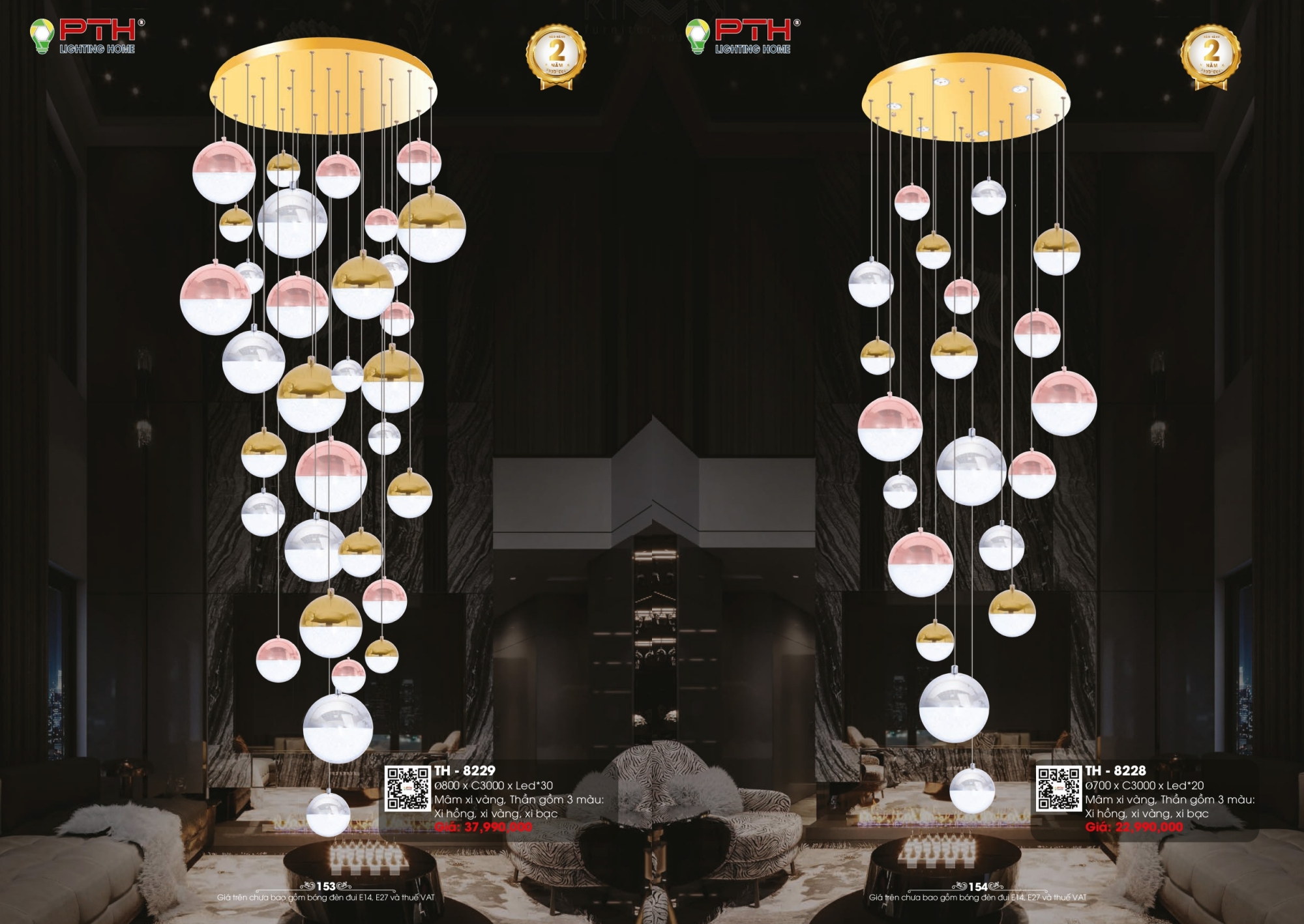 Bảng giá đèn trang trí PTH Lighting Home 2026